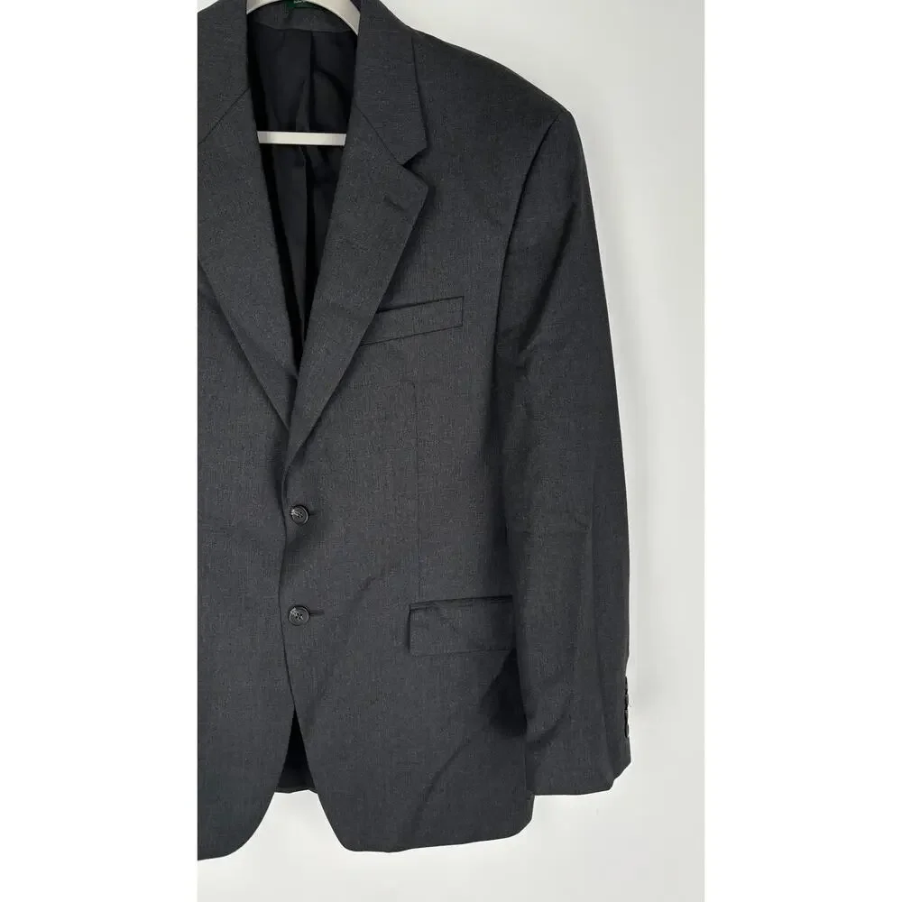 Lauren Ralph Lauren Wool Blazer Sports Coat Mens Size 40R Grey Two Button